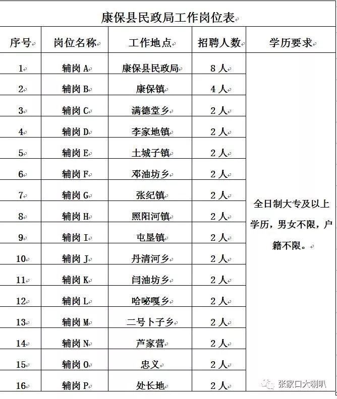 康保县统计局最新招聘启事