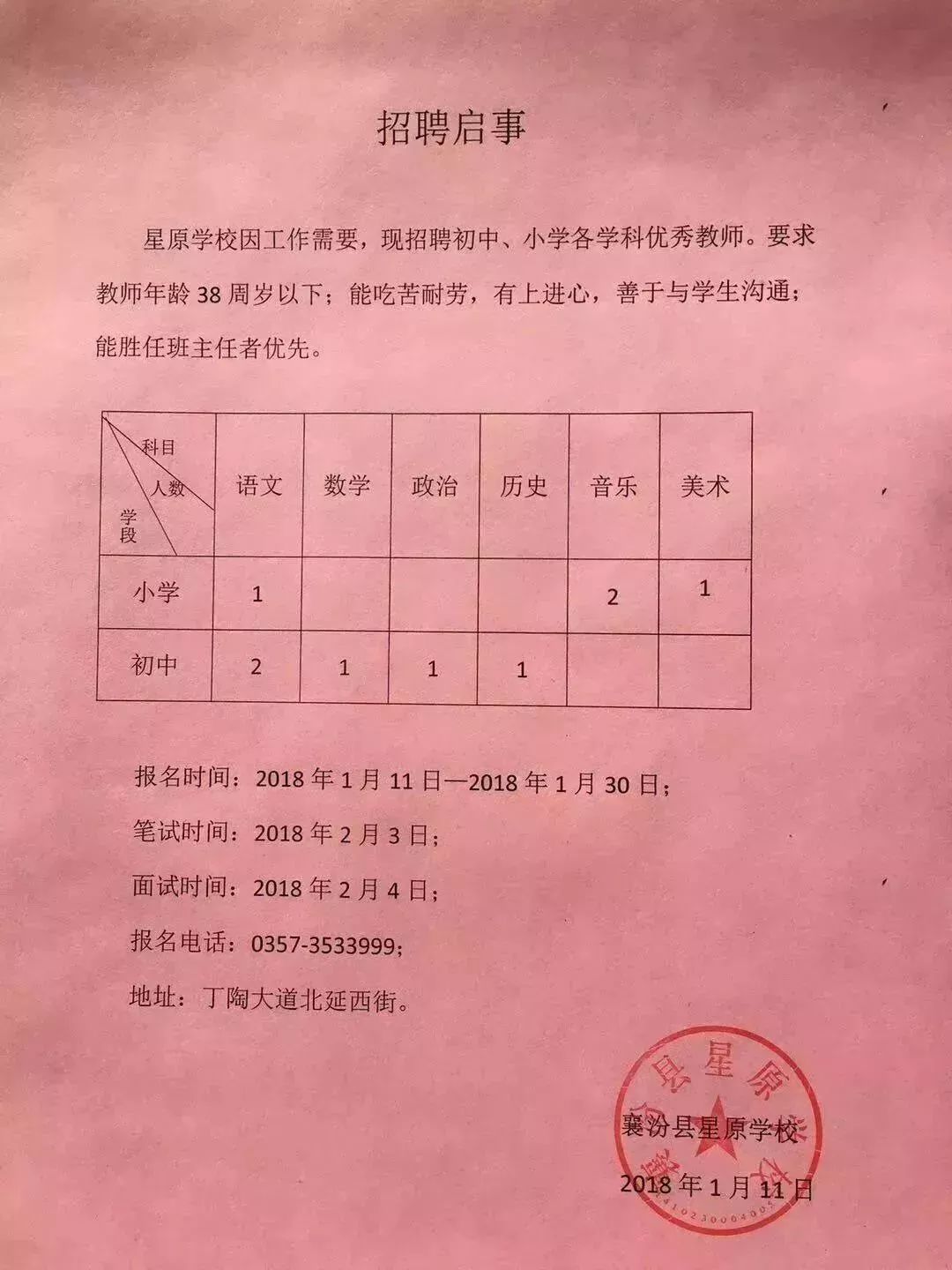 陕县小学最新招聘信息汇总